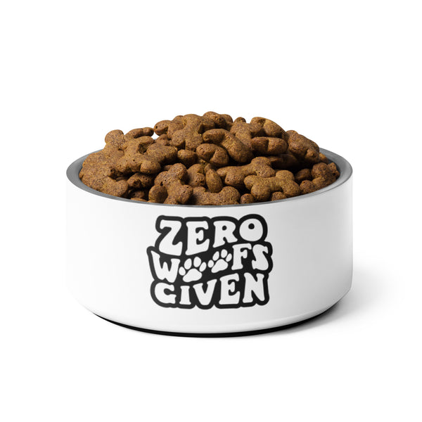 Zero Woofs Given Pet bowl
